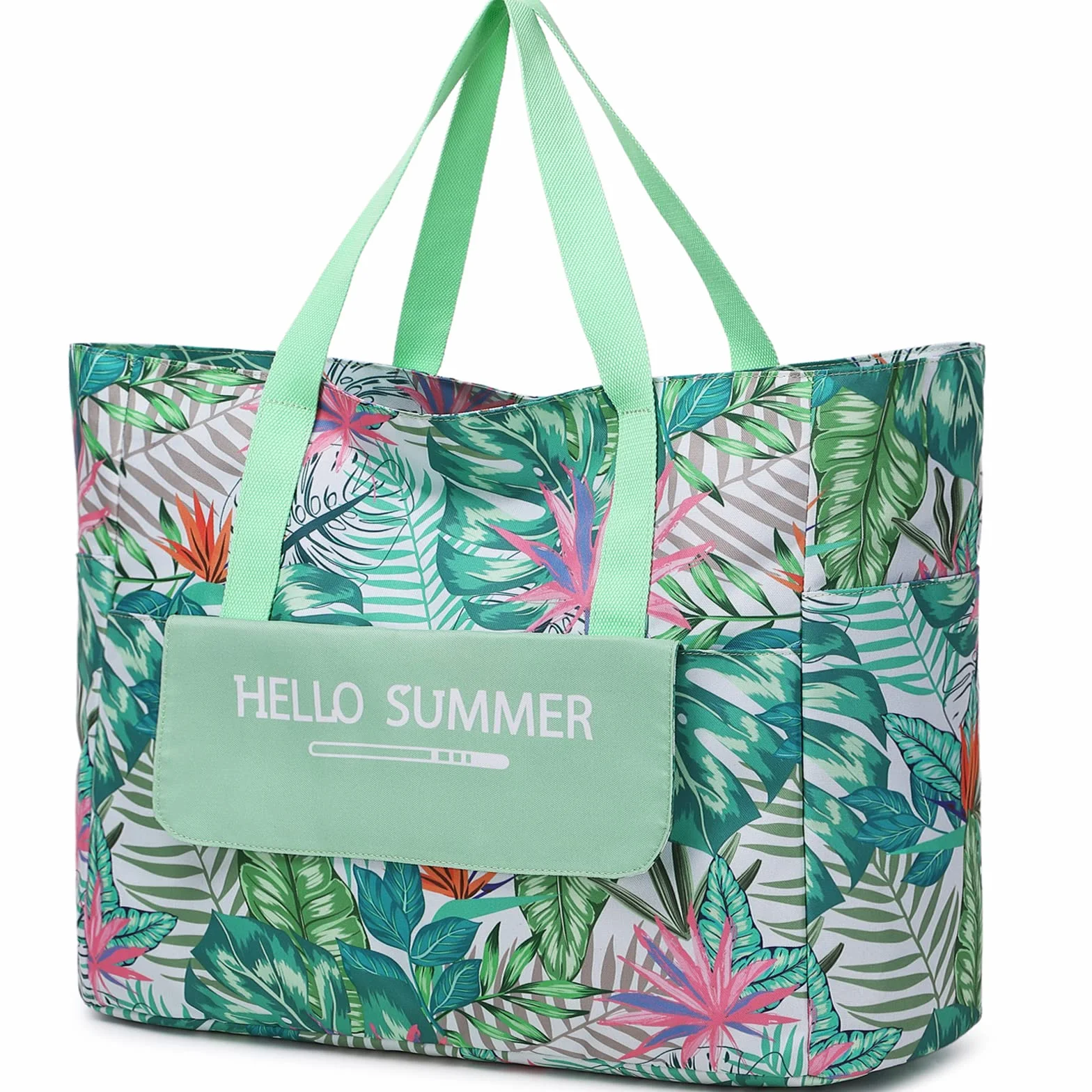 Myhozee Borsa Mare Grande xxl Famiglia,Borsa da Spiaggia Donna con chiusura lampo borsa estiva da spiaggia impermeabile per piscina gite in spiaggia picnic viaggi