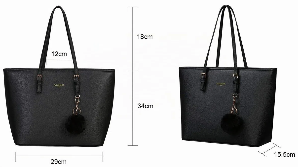 URAQT Borse Tote Donna, Borsa della spesa Borse Donna da Spalla Semplice Grandi Capacità Moda Tote Bag Borse Donna Grandi Borse Nera…