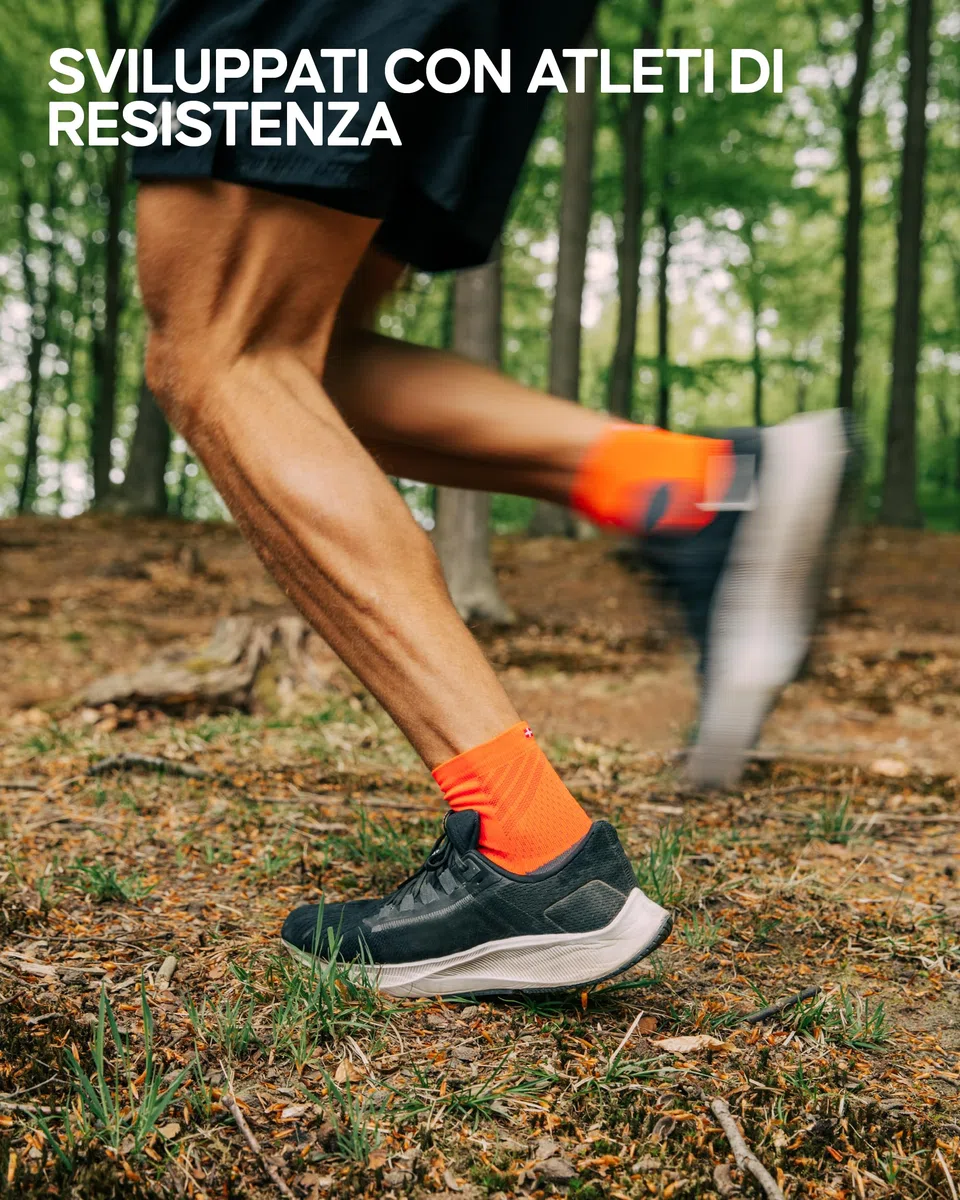 DANISH ENDURANCE Calzini da Corsa Antiscivolo, Leggeri, Ammortizzati, per Uomo, 2 Paia
