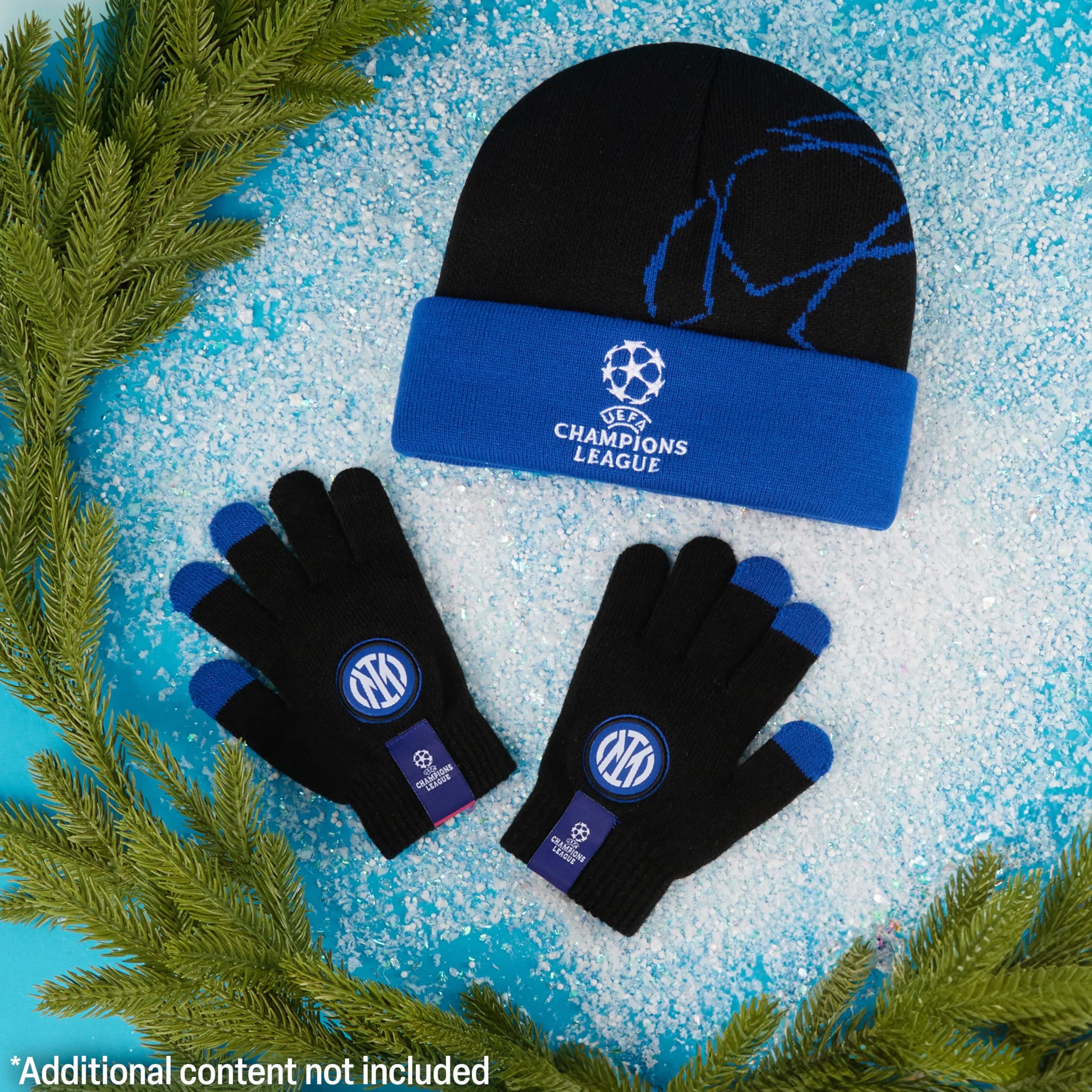 Inter Milan F.C. Cappello Invernale e Guanti Bambino Adolescenti, Regalo Ragazzo
