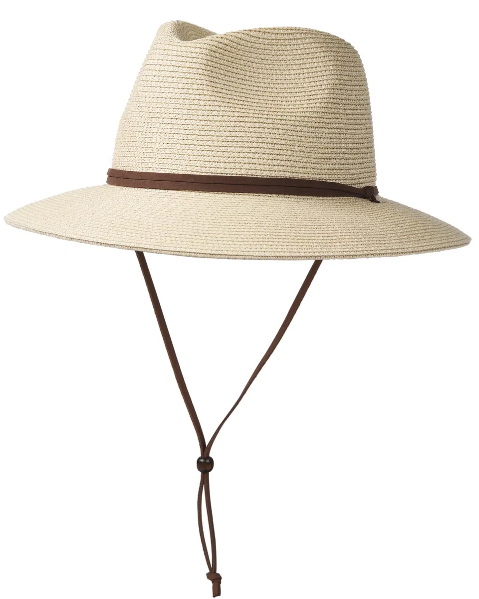 FURTALK Cappello unisex a tesa larga, cappello estivo con protezione UV, cappello da sole con sottogola, cappello da spiaggia per uomo e donna, cappello di paglia regolabile