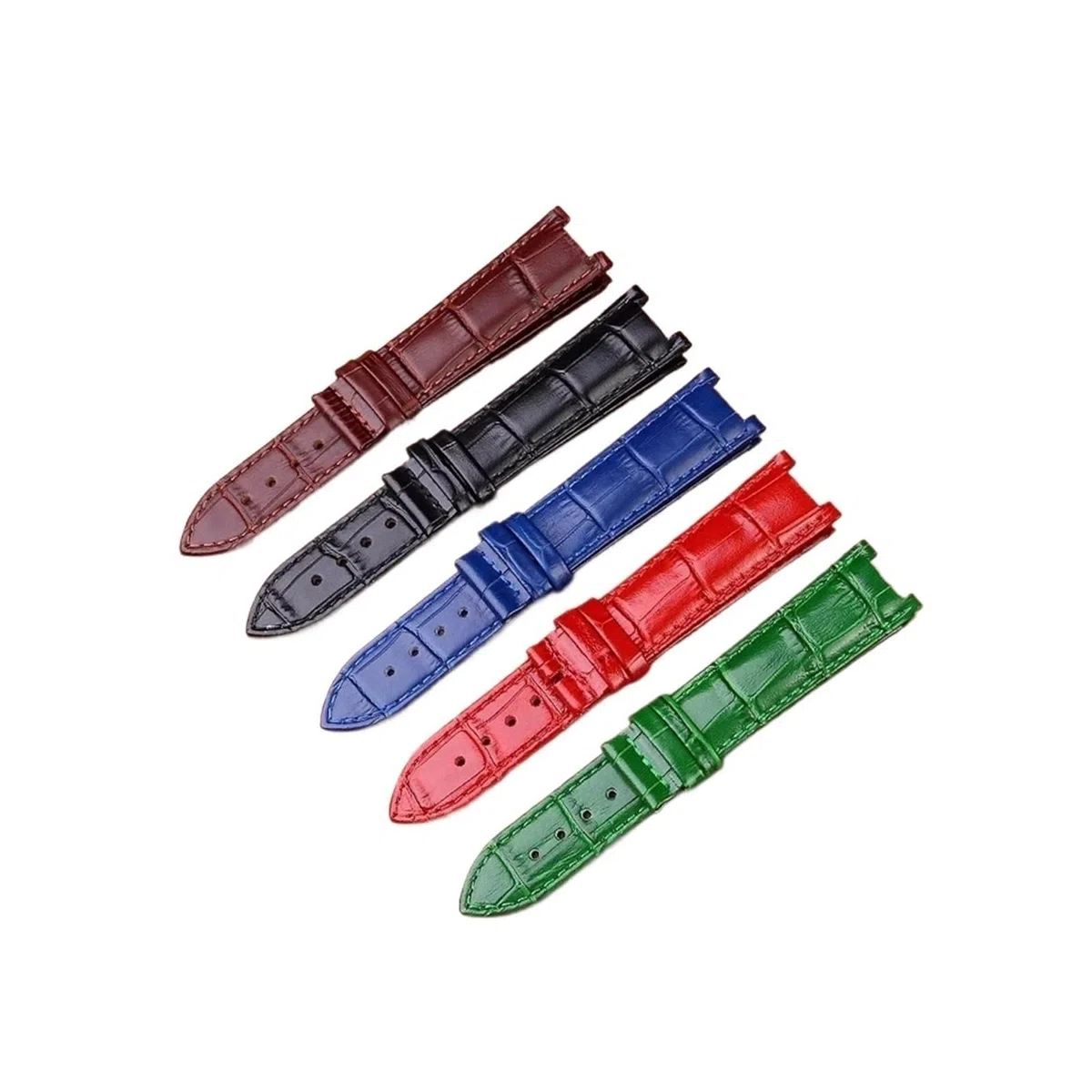 Cinturino in pelle di vacchetta dentellato 12x5mm 14x5mm compatibile con orologio da donna stile YA141401 YA141505 YA1415 cinturino