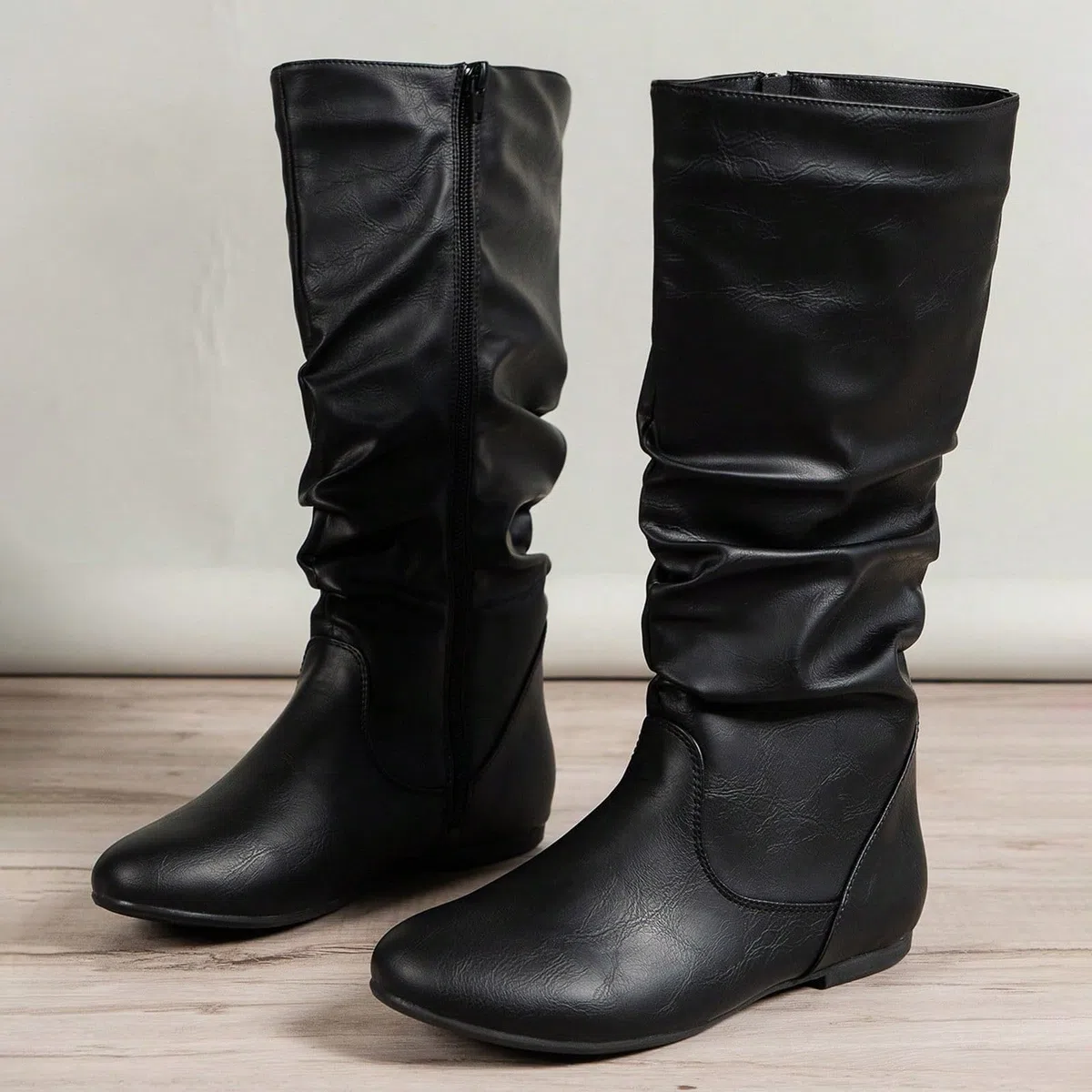 Stivali sopra Ginocchio Donna Stivale alla Caviglia Donna Stivali Donna Stivali Donna Alti Fino al Ginocchio di Jeans Stivali da Motociclista Donna con Tacco Alto Cerniera