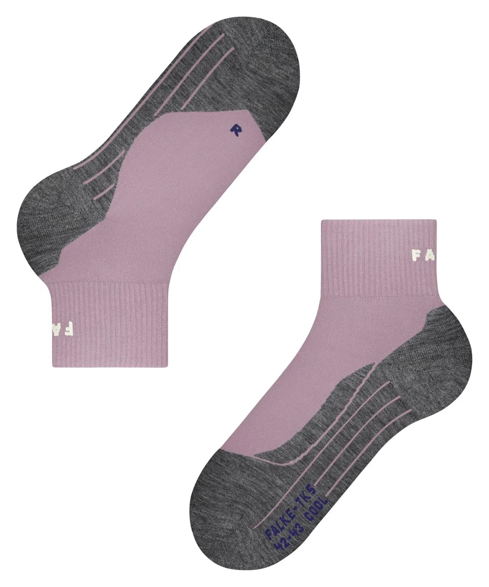 FALKE donna TK5 Cool Short calzini da escursionismo imbottitura leggera anti-vesciche calze da trekking sottili rinfrescanti vegan traspiranti asciugatura rapida lyocell filo funzionale 1 paio