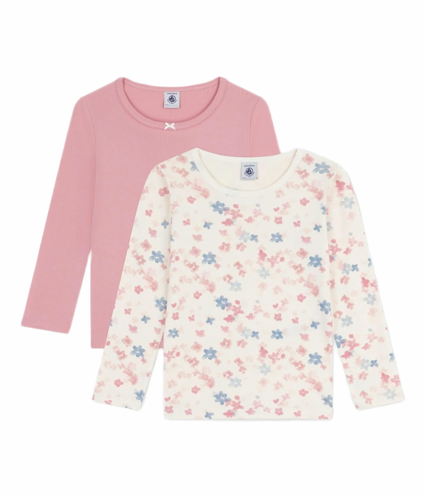Petit Bateau 2 TS Ml VI Biancheria Intima Giorno Bambine e Ragazze (Pacco da 2)