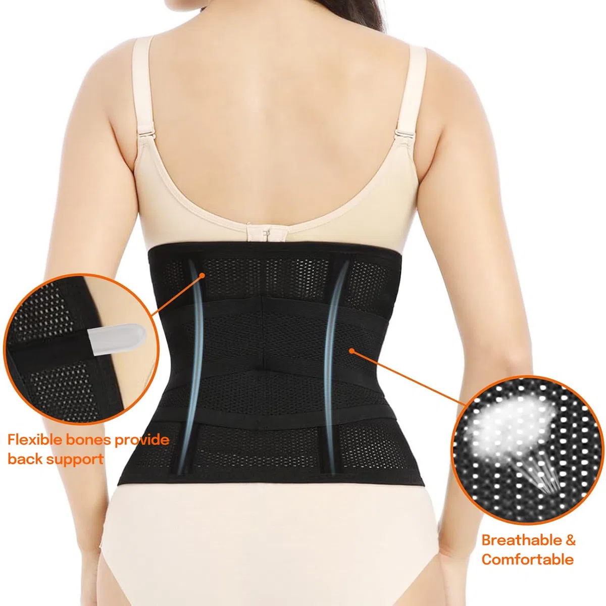 Fascia per pancia postpartum,Raccoglitore addominale Sezione C,Legante addominale Post Chirurgia Cintura,Tummy Tuck Compressione Wrap Waist Trainer Nero