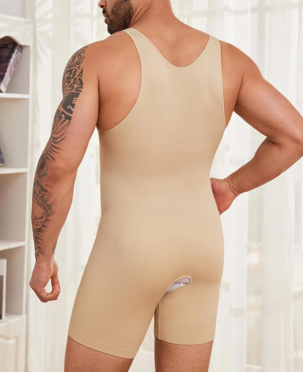SLIMBELLE Intimo da Uomo Body Senza Maniche per Il Corpo Dimagrante a Compressione per Il Slim Fit Controllo della Pancia