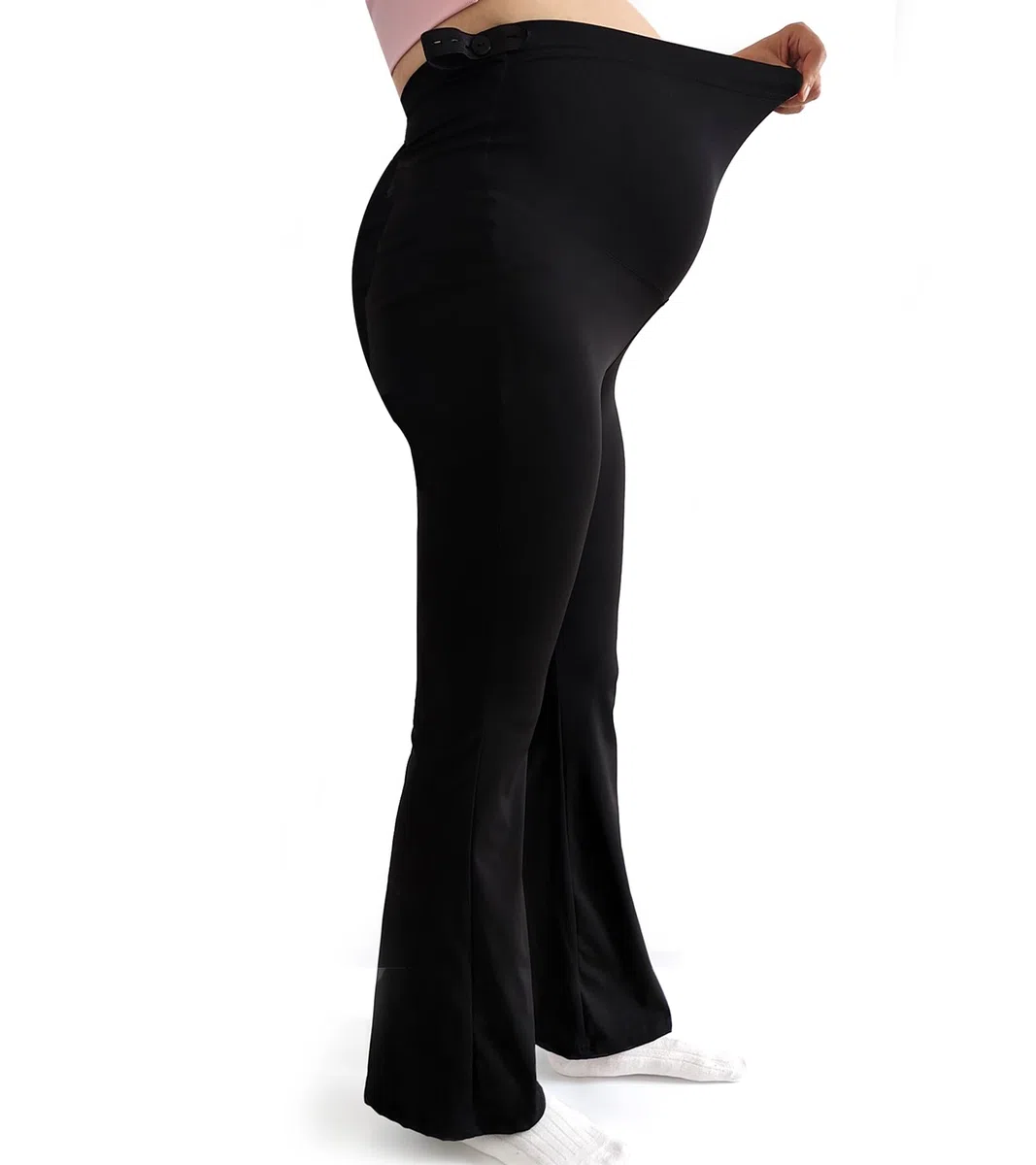 Leggings Premaman sul Pancione, Pantaloni Premaman da Donna Yoga Bootcut in Gravidanza per Lavoro Lounge Sportivi, Leggings Premaman Morbidi e Burrosi Flare