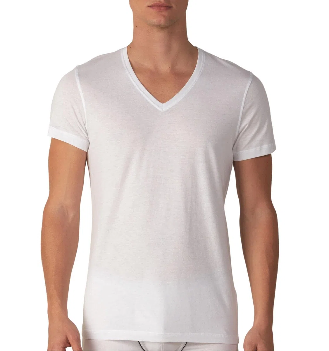 Magliette Intime da Uomo Cotone Scollo V (Pacco da 3) Cotone Intime Maniche Corte Bianca e Colorate IRM2