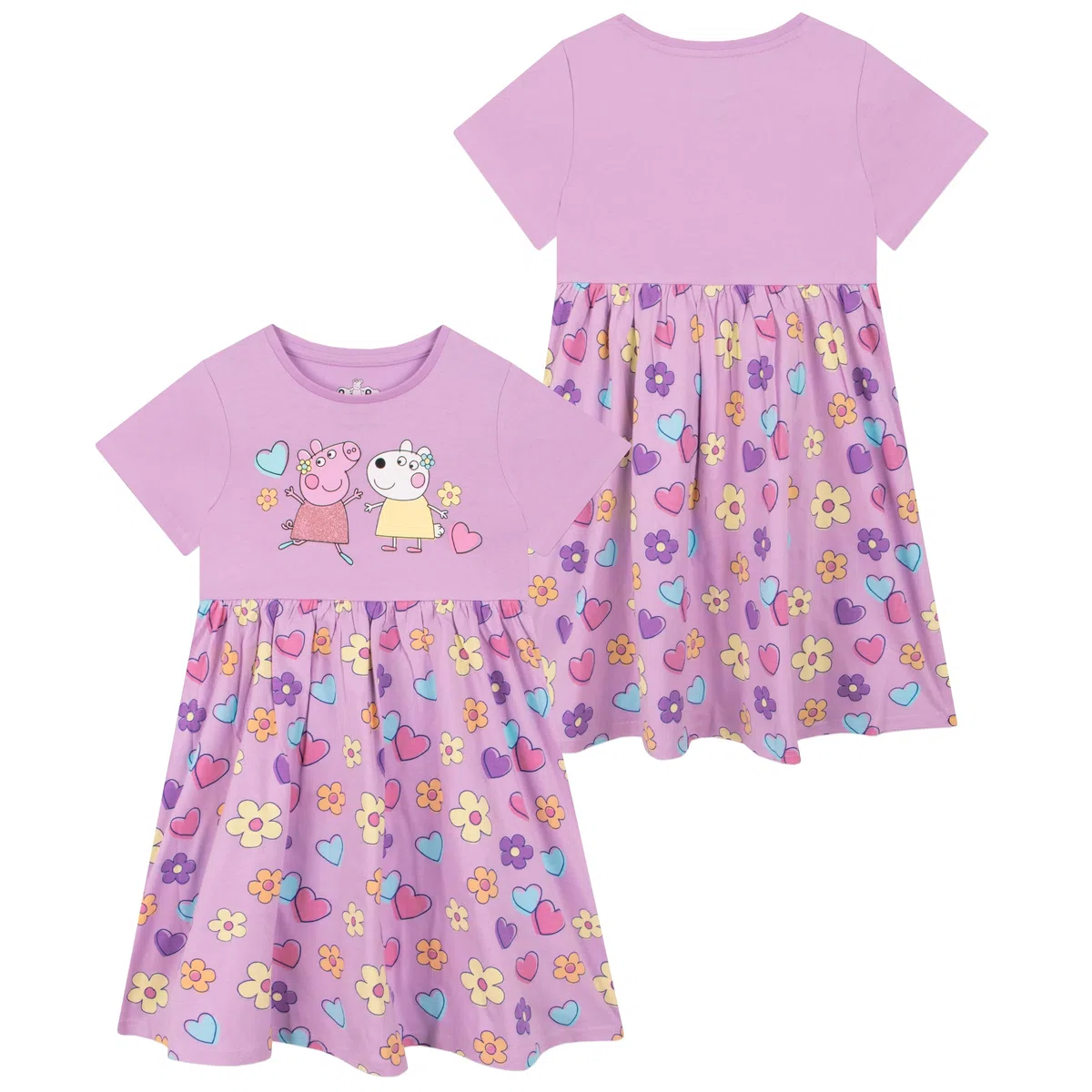 Peppa Pig Vestito Bambina | Vestito Estivo Ragazza Cotone | Abbigliamento Ragazza Manica Corta | Abiti in Cotone