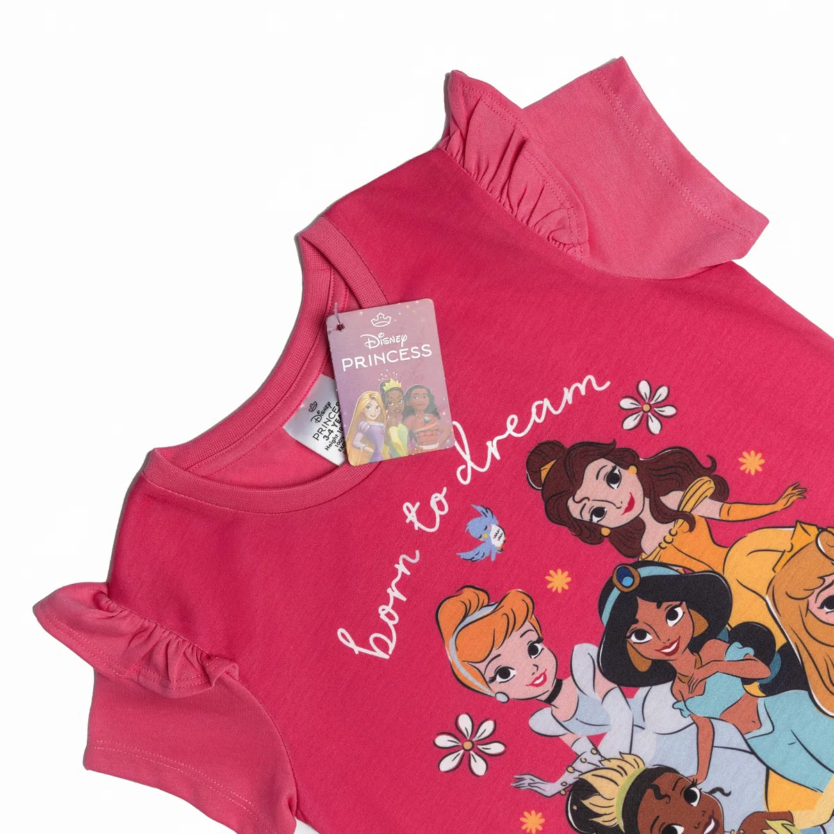 Disney Camicia da notte da bambina, con volant, Cenerentola, Belle Tiana, Jasmine Aurora, pigiama da notte