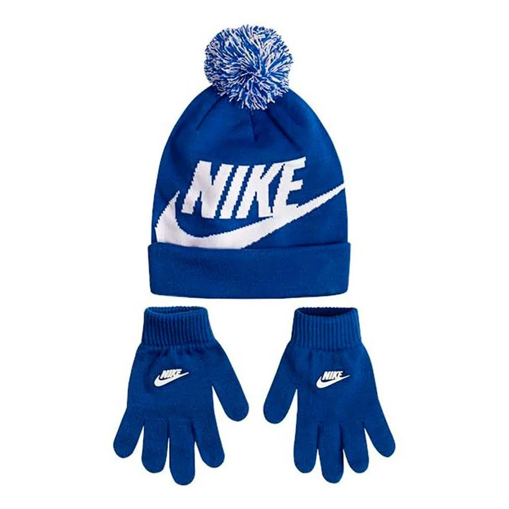 NIKE Swoosh Pom Beanie Glv Set Unisex - Bambini e ragazzi (Pacco da 1)