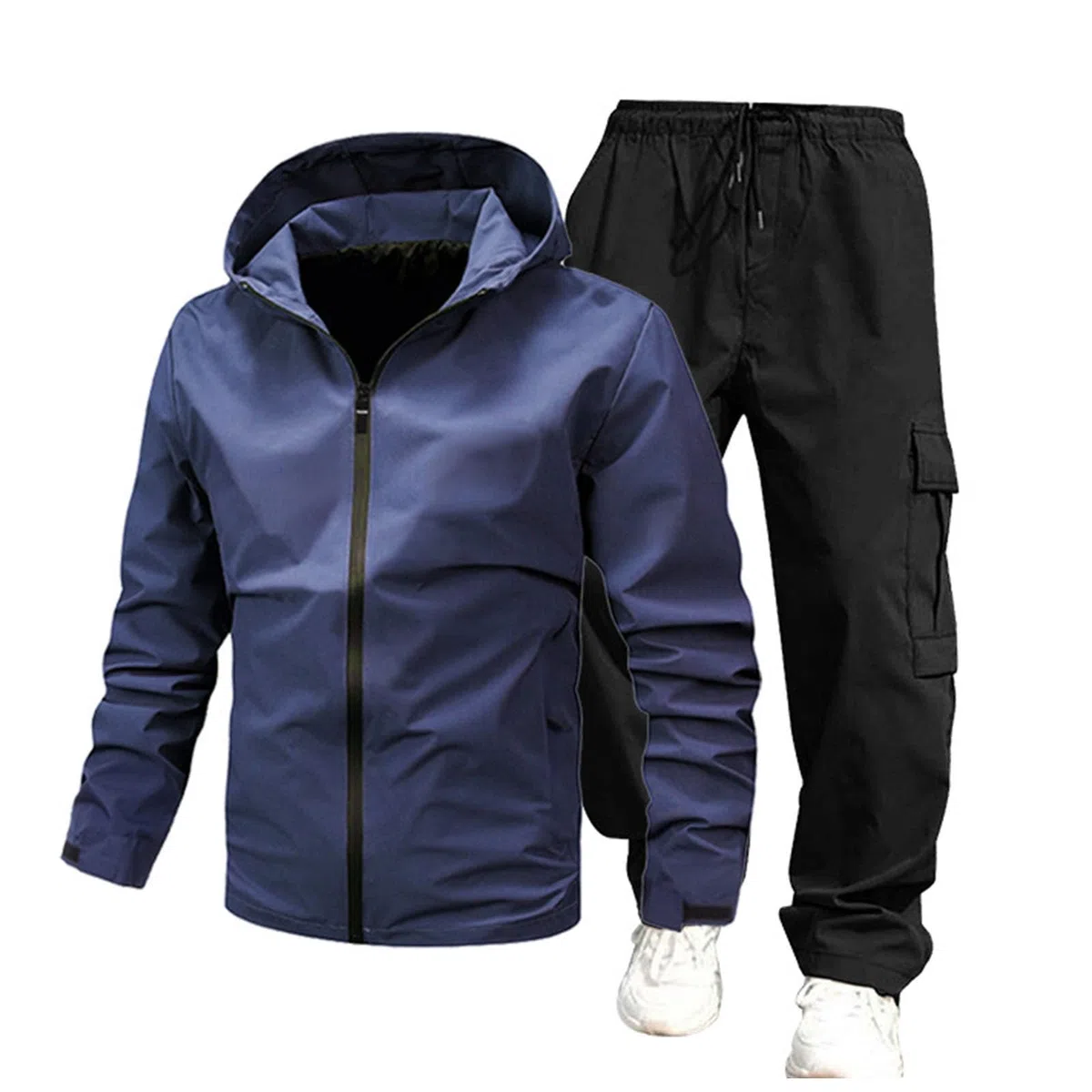 Generisch Tuta da sci da uomo e da sci, impermeabile, antivento, con cappuccio, 2 pezzi, per snowboard, snowboard, snowboard