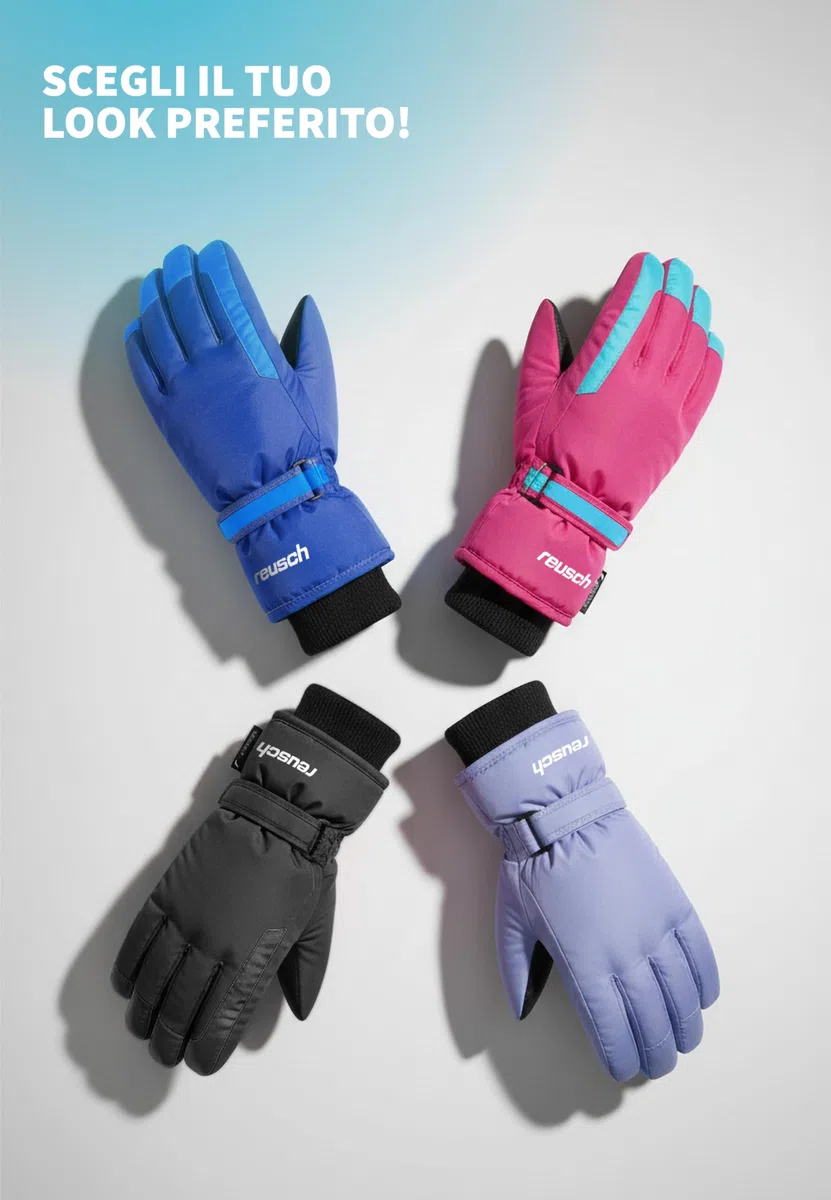 Reusch Guanti invernali per bambini Chad R-TEX XT – impermeabili e antivento, con calda fodera in pile e polsini in pile – guanti da sci per l'uso quotidiano, la scuola e le attività all'aperto