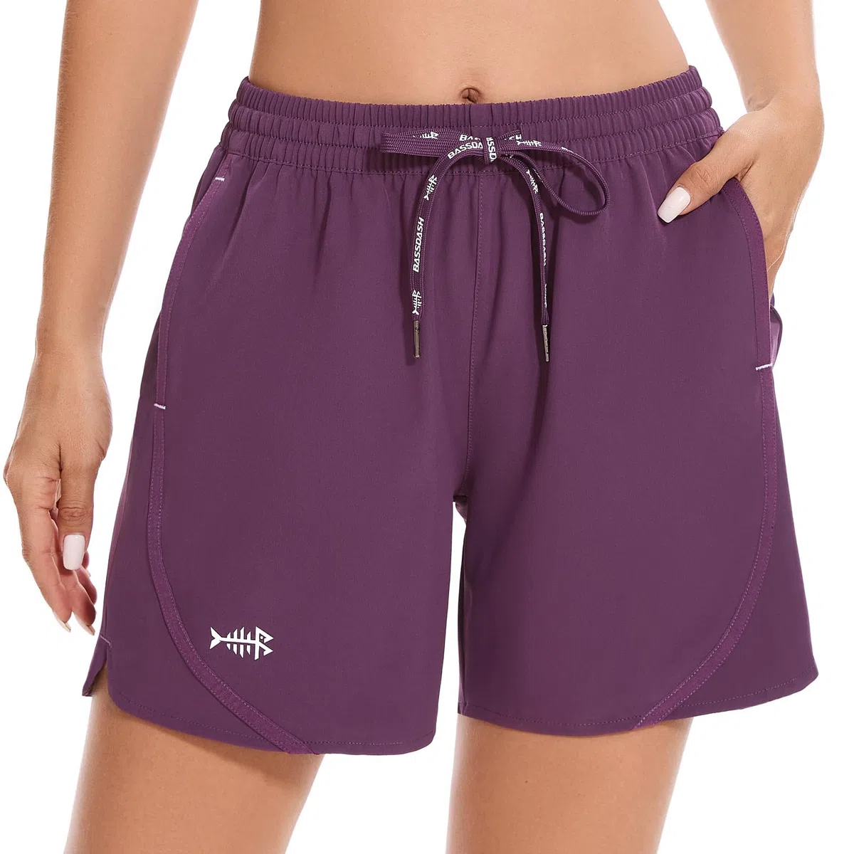 Bassdash UPF 50+ Donna Pantaloncini Shorts da 5” Leggeri per Trekking Escursionismo Impermeabili ad Asciugatura Rapida con Cerniera FP05W