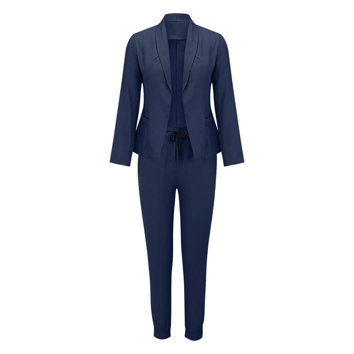 Generico Completo Tailleur Donna Eleganti Curvy Abiti 2 Pezzi Giacche a Maniche Lunghe con Bottoni e Pantaloni Vita Alta Casual Tuta da Abito Invernale Offerte Complete da Donna Ufficio per Sera