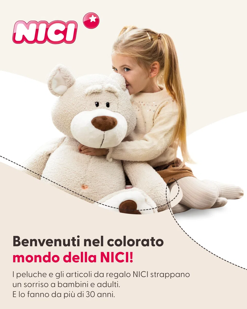 NICI manicotto Molang 33x33x10cm - Soffice manicotto per bambini con viso Molang per bambine, bambini e neonati, scaldamani ideale per le giornate fredde - 61169
