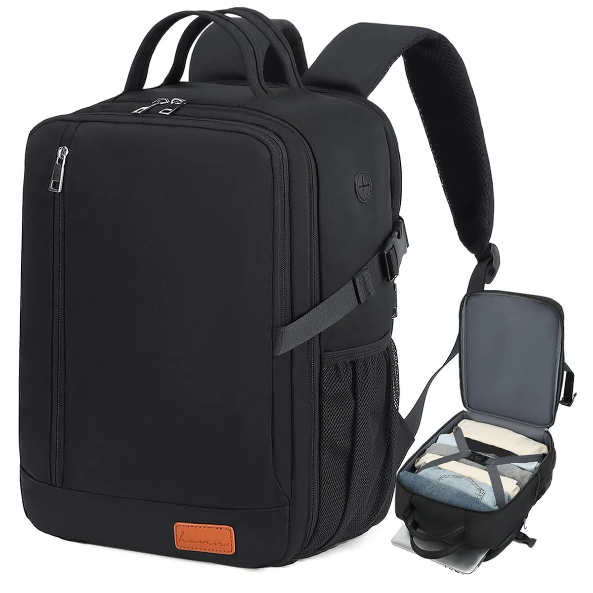 Zaino per Ryanair 40x30x20 Zaino da Viaggio 40x20x25 Aereo Bagaglio a Mano 45x36x20 Antifurto Borsa Zaini Porta Pc per Easyjet Wizz Air Vueling, con Portabottiglie D'acqua
