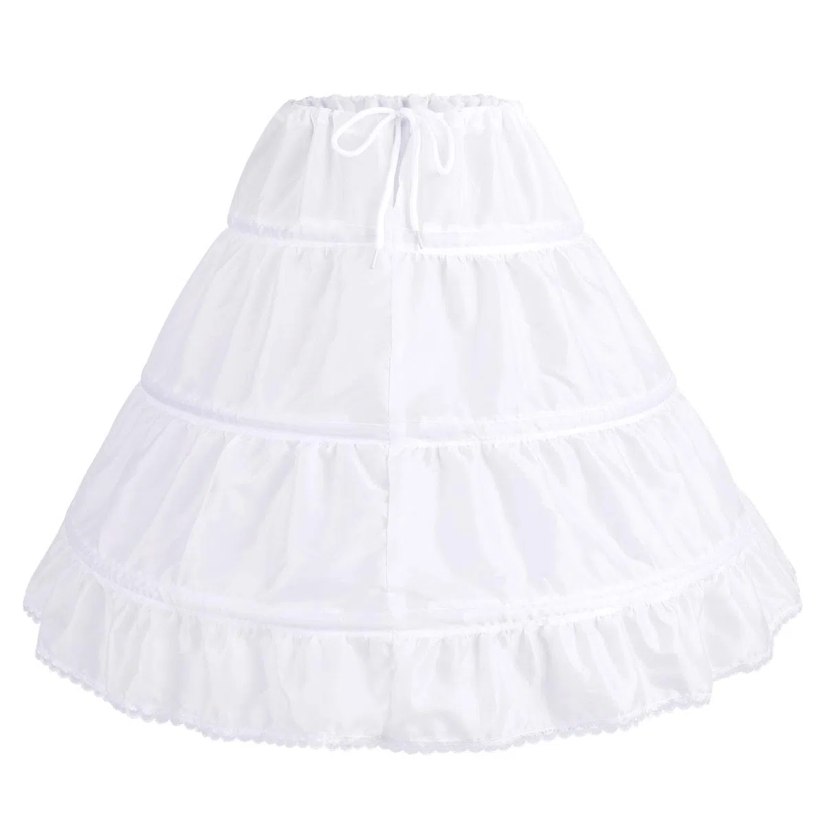 IBAKOM Sottoveste Ragazza Demi-Slip 3 Cerchio Ragazza Fiore Crinolina Sottoveste Comunione Matrimonio Damigella d'onore Cordino sotto Gonna