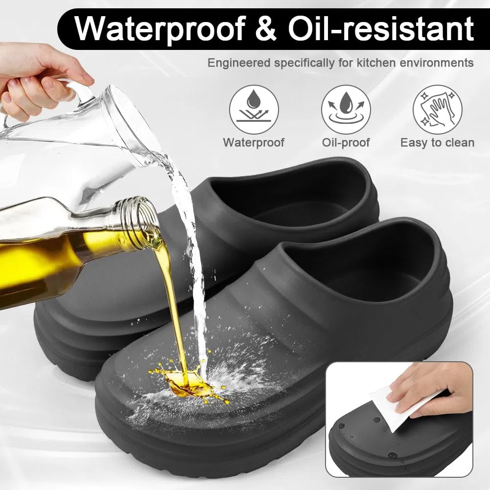 DiULi Scarpe da Chef Antiscivolo Leggere e Ammortizzate, Calzature da Lavoro Unisex, Adatte per Giardinaggio, Magazzini e Ristoranti, 38-45 EU
