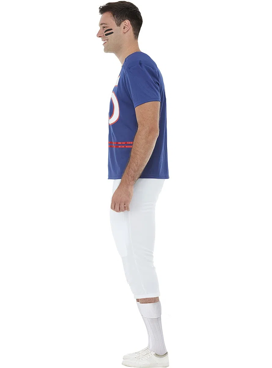 Funidelia | Costume da Football Americano per Uomo Taglia L Rugby, Quarterback, Football Americano, Professioni - Azzurro/Blu
