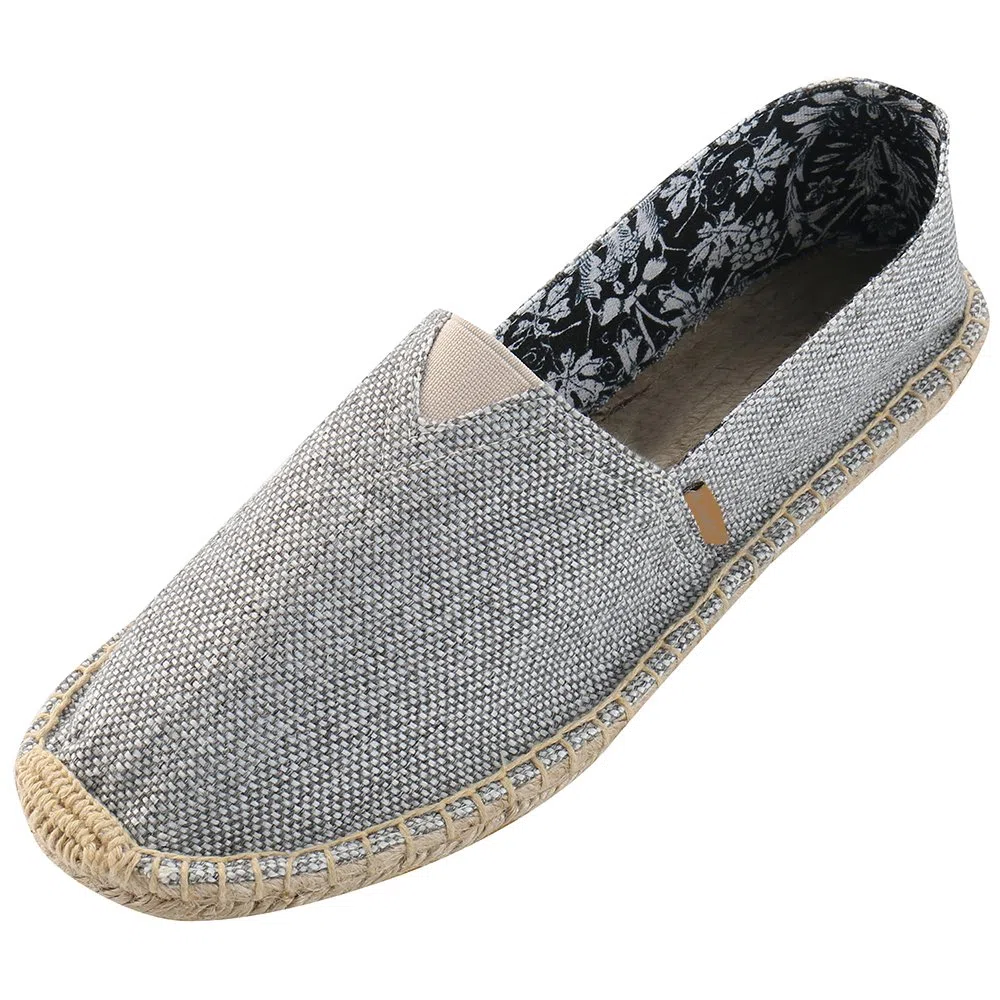 Uomo Classico Tessuto Naturale Slip-on Espadrillas