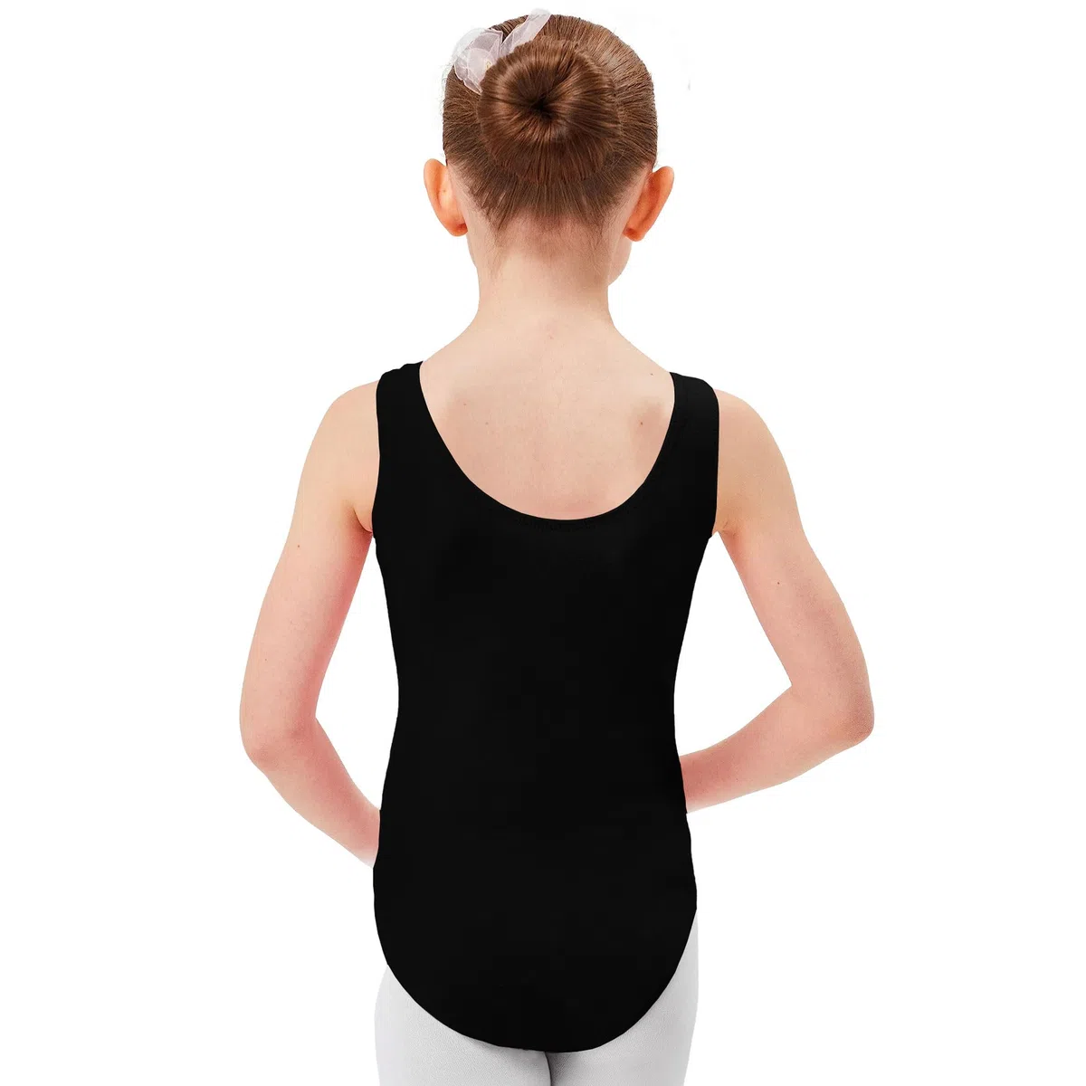 The Fancy Dress Body da bambina in cotone elasticizzato, senza maniche, per la scuola, danza, danza, ginnastica, età 3-13 anni