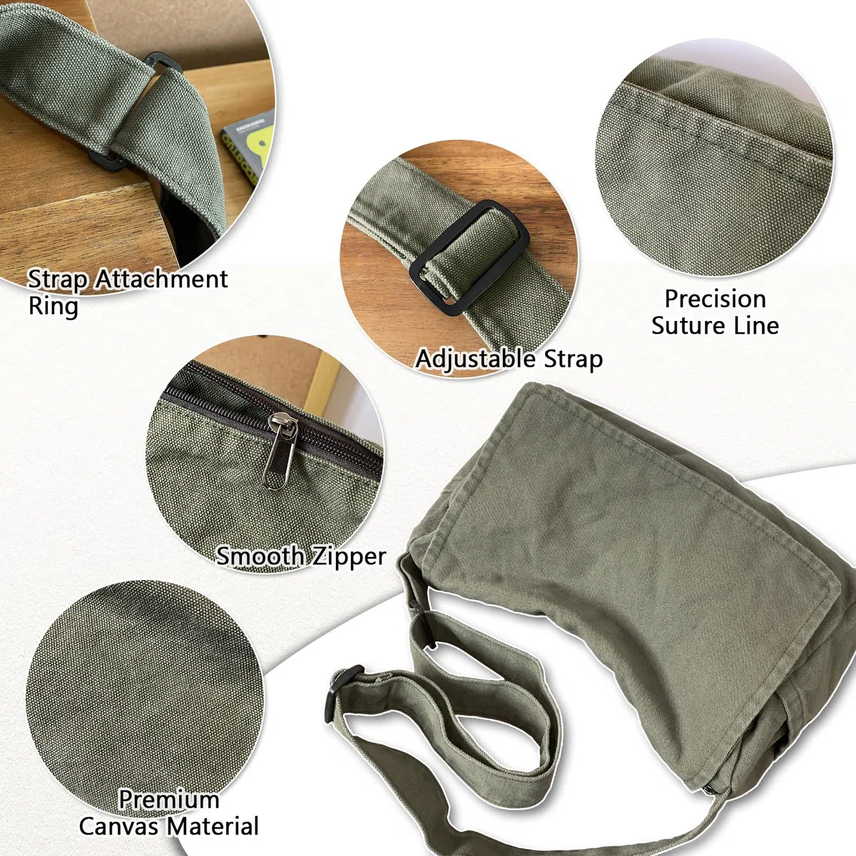 X SIM FITNESSX Borsa a tracolla unisex in tela, da donna, in tessuto Oxford, per uso quotidiano, ufficio e viaggi