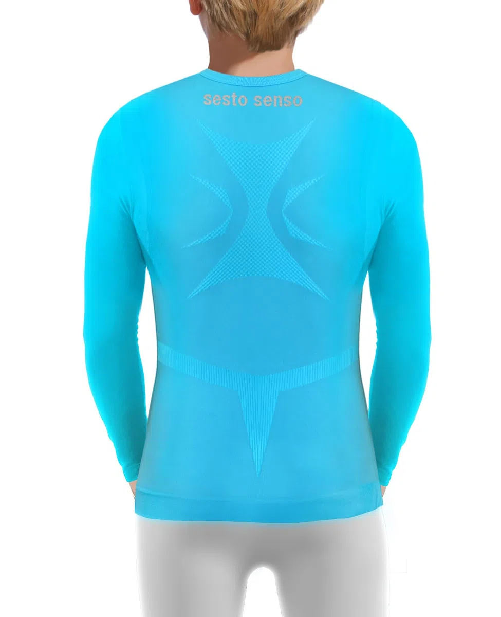 sesto senso Maglia Termica da Ragazzo a Maniche Lunghe Intimo Sportivo a Compressione Base Basic