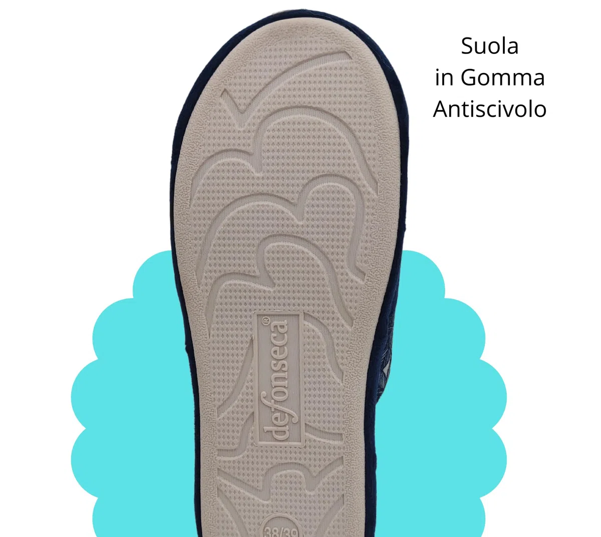 de fonseca Ciabatte alla Romana Suola in Gomma Antiscivolo, Pantofole Donna Estate Inverno in Cotone