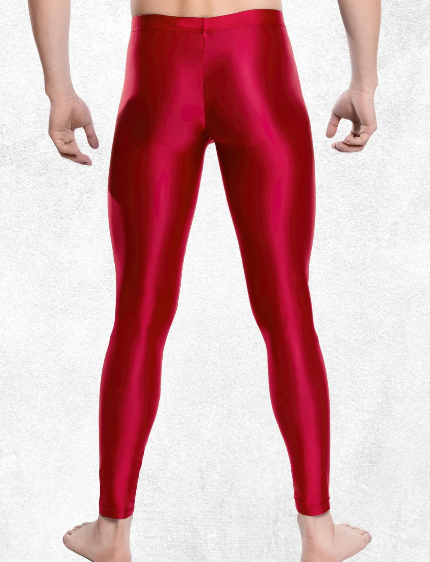 Maeau - Leggings Gloss Uomo Collant Slim Oliato Brillante Pantaloni Aderenti Sport Gym Clubwear M-XXL