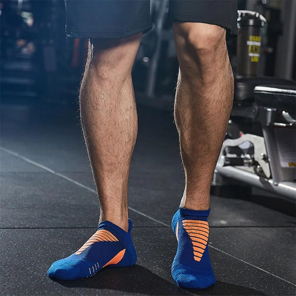 Hywell - 7 paia di calzini sportivi da uomo, spessi e imbottiti, alla caviglia, con supporto per arco plantare