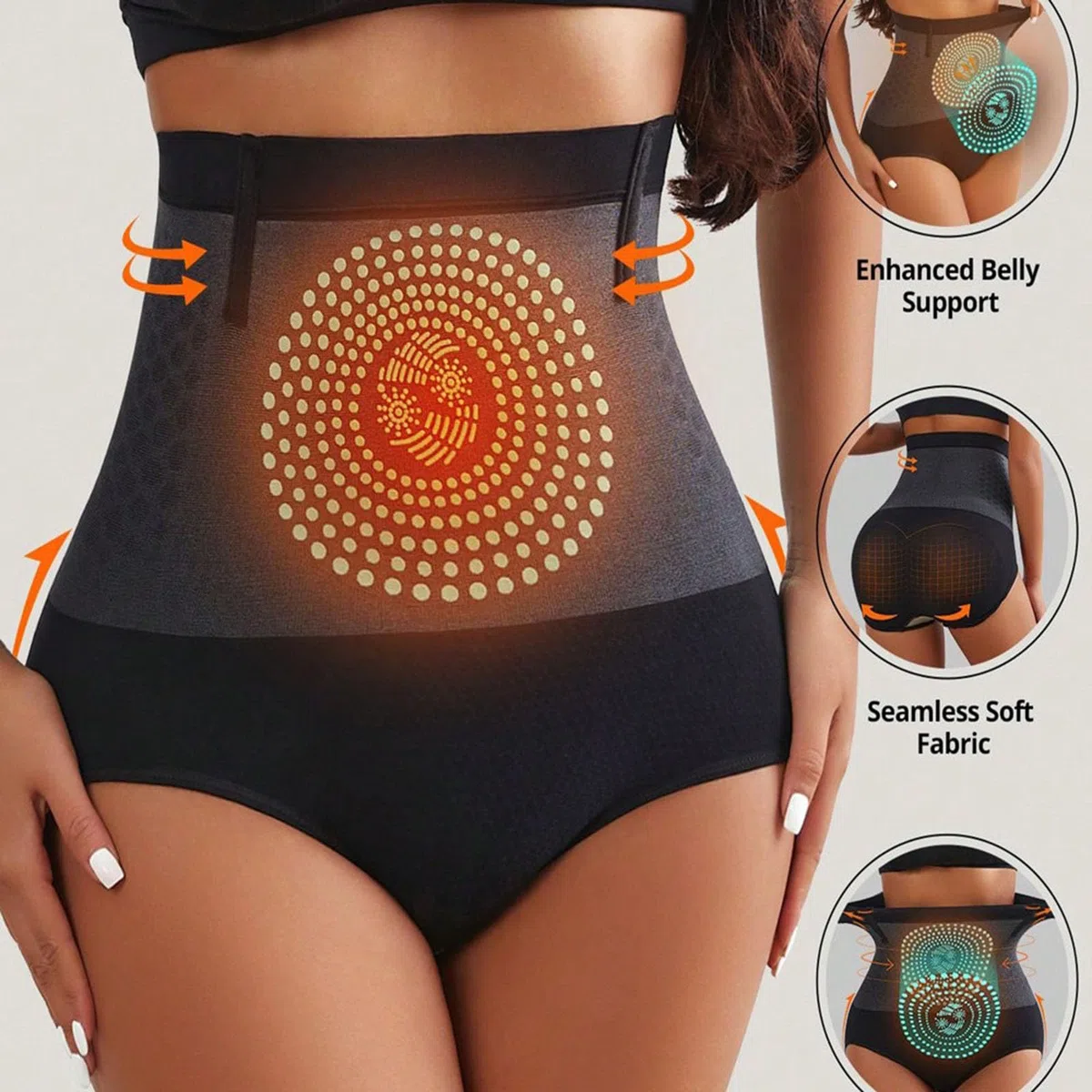 Generico 4-in-1 Bruciare i Grassi Pantaloni Corti, termogenico scolpimento Pantaloni Corti, rinforzamento e modellazione Biancheria Intima per Le Donne