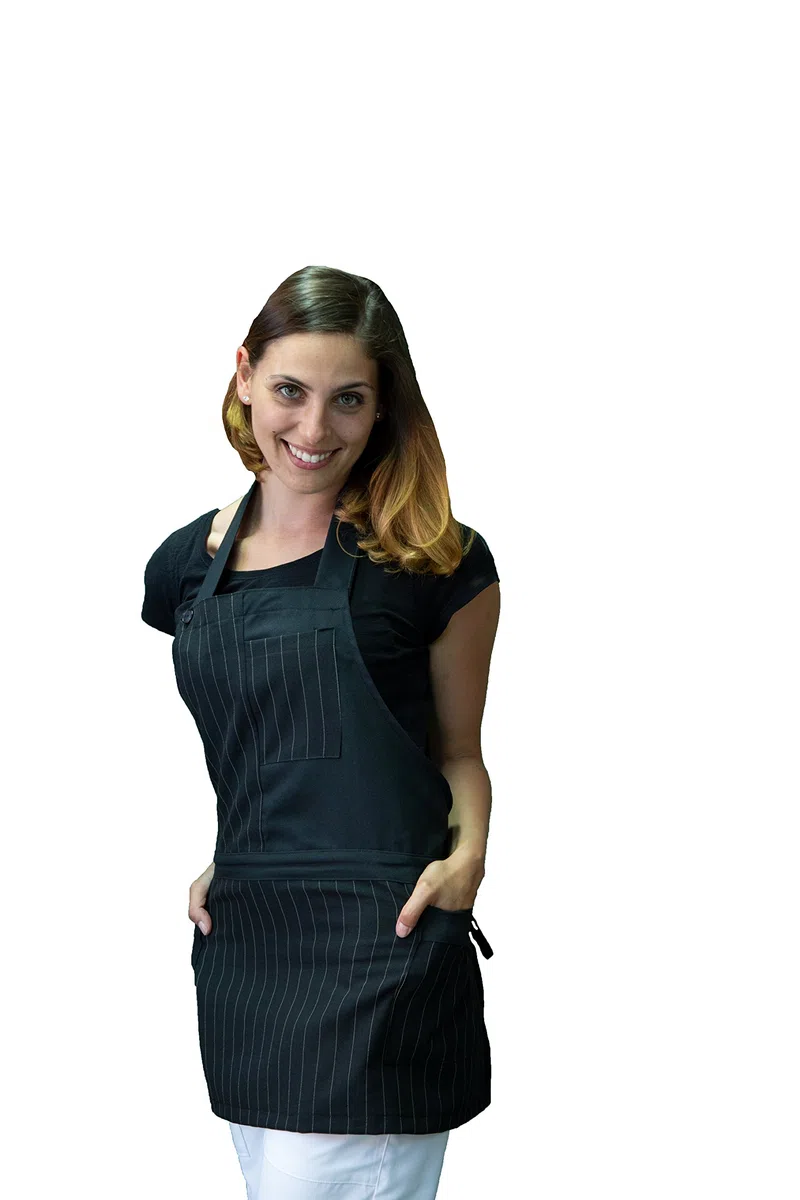 Grembiule Donna da Lavoro - Vari Colori - Divisa per Barista, Parrucchiera, Estetista, Cameriera, Ristorante, Bar, Hotel, Casalinga - Made in Italy