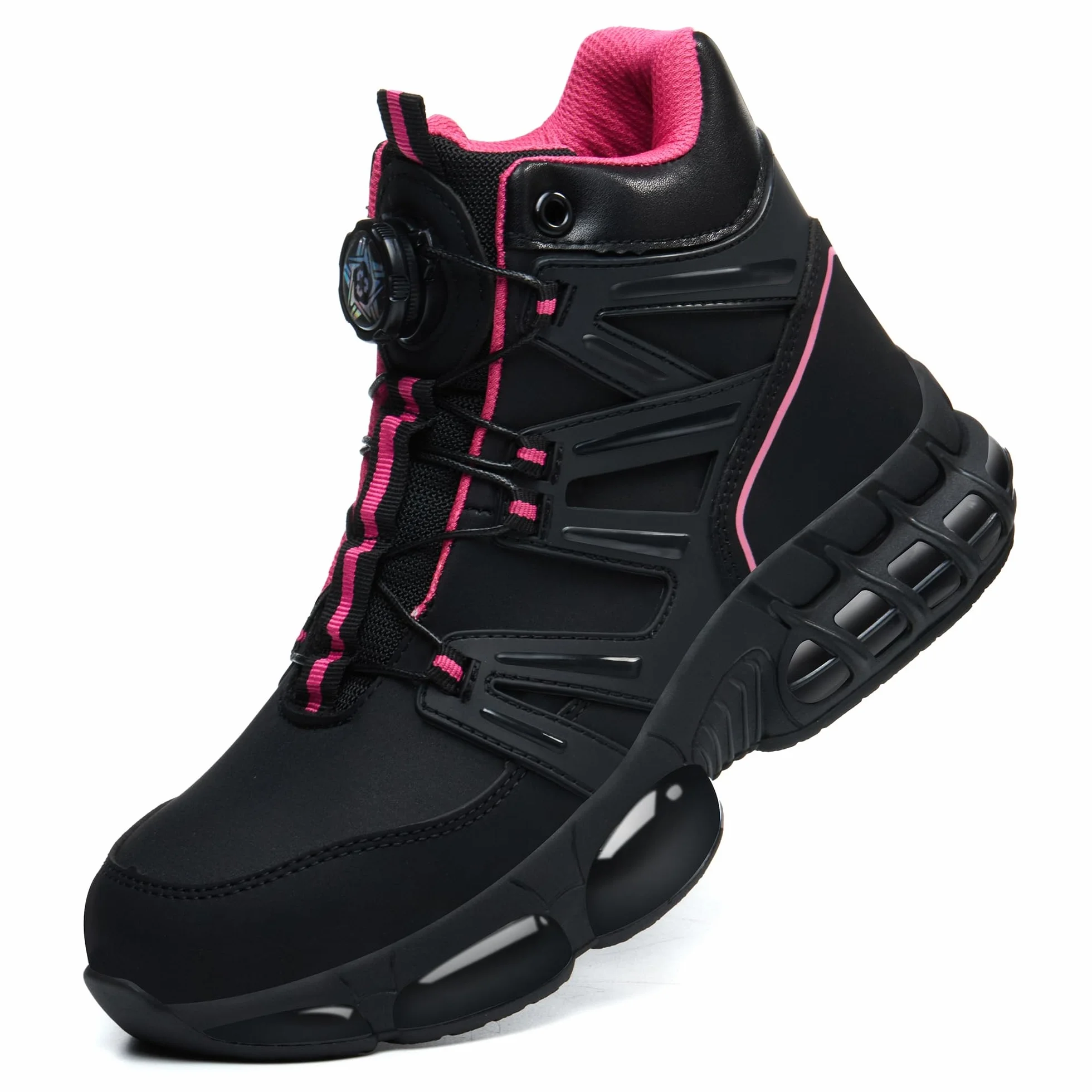 Scarponi Antinfortunistiche Uomo Donna Impermeabile Scarpe Antinfortunistiche Alte Leggere Scarpe da Lavoro con Punta in Acciaio Comode Cuscino d'aria 36-47 EU