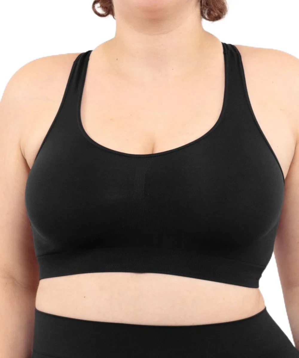 LEELA LAB Bralette Donna Taglie Forti, Reggiseno Senza Ferretto Garantisce Supporto Senza Stringere, Realizzato con Tecnologia Seamless Senza Cuciture - Made in Italy