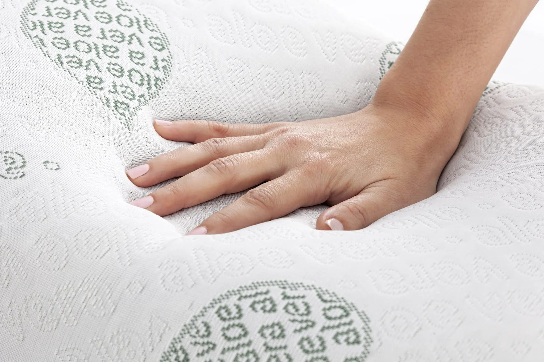 textil-home Cuscino da viaggio Memory Foam - 43x24 cm - Tessuto ecologico in aloe vera, anima in puro visco 100% naturale - Include borsone da viaggio.