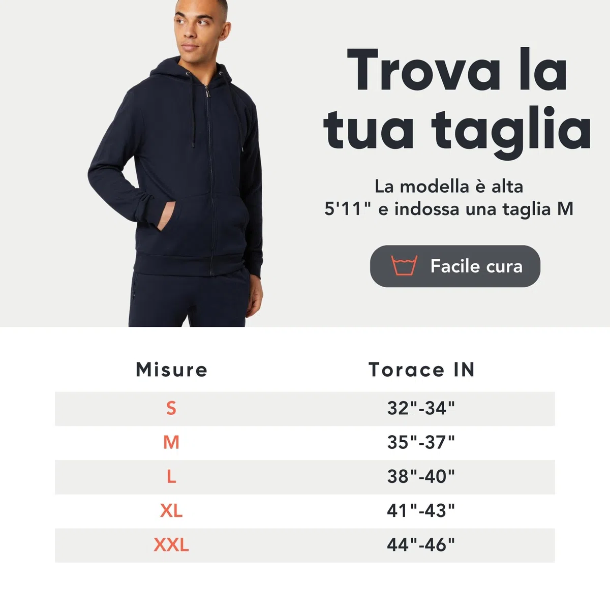 FM London, Felpa da Uomo con Cappuccio e Zip e Fodera in Pile