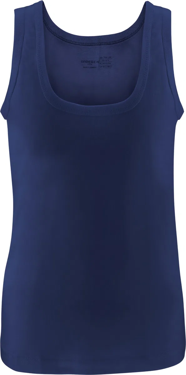 Confezione da 3 canottiere da bambino, classiche, a costine sottili, in 100% cotone pettinato, per scuola, sport, vita quotidiana