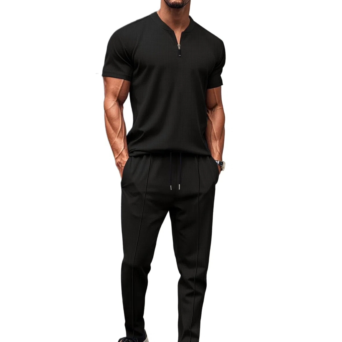 Tuta Uomo Completa Tute da Ginnastica Tuta Sportiva Uomo per Palestra Abbigliamento Casual Estiva