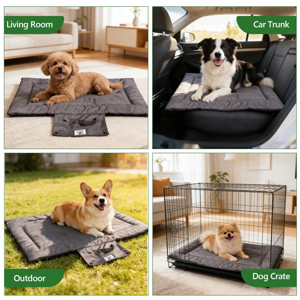 Coperta per Cani da Viaggio, 70 x 50 cm Impermeabile Antiscivolo Lavabile in Lavatrice Pieghevole Traspirante Resistente agli Strappi per Auto Campeggio Casa Interno Esterno per Cani Gatti