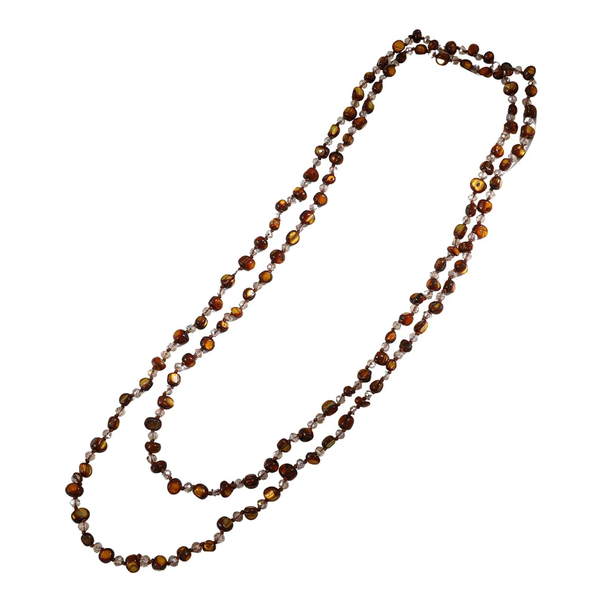 Collana lunga con perline irregolari colorate, collane lunghe estive da spiaggia, gioielli bohémien da donna (Style F)