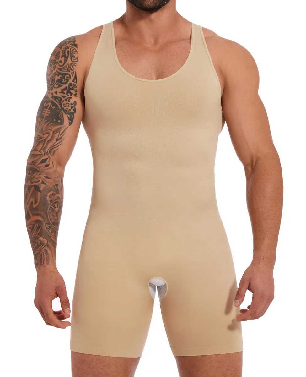 SLIMBELLE Intimo da Uomo Body Senza Maniche per Il Corpo Dimagrante a Compressione per Il Slim Fit Controllo della Pancia