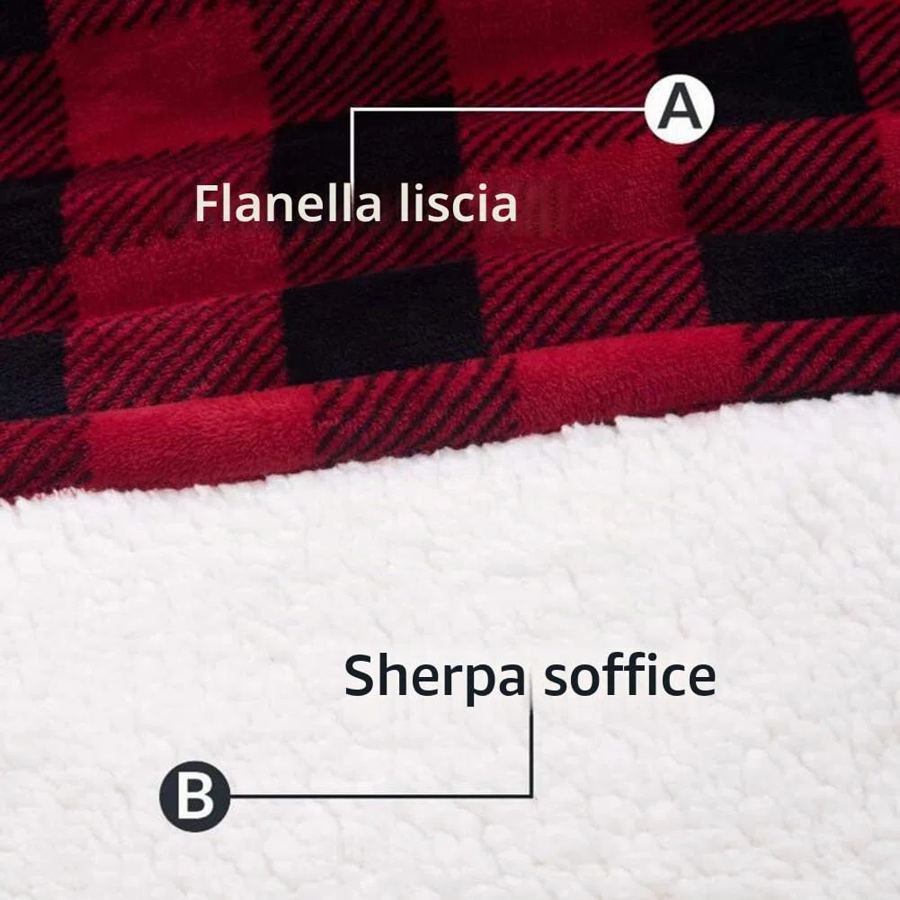 Felpa oversize con cappuccio e tasca gigante, ultra morbida Teddy Sherpa felpa in pile per donne uomini adulti bambino