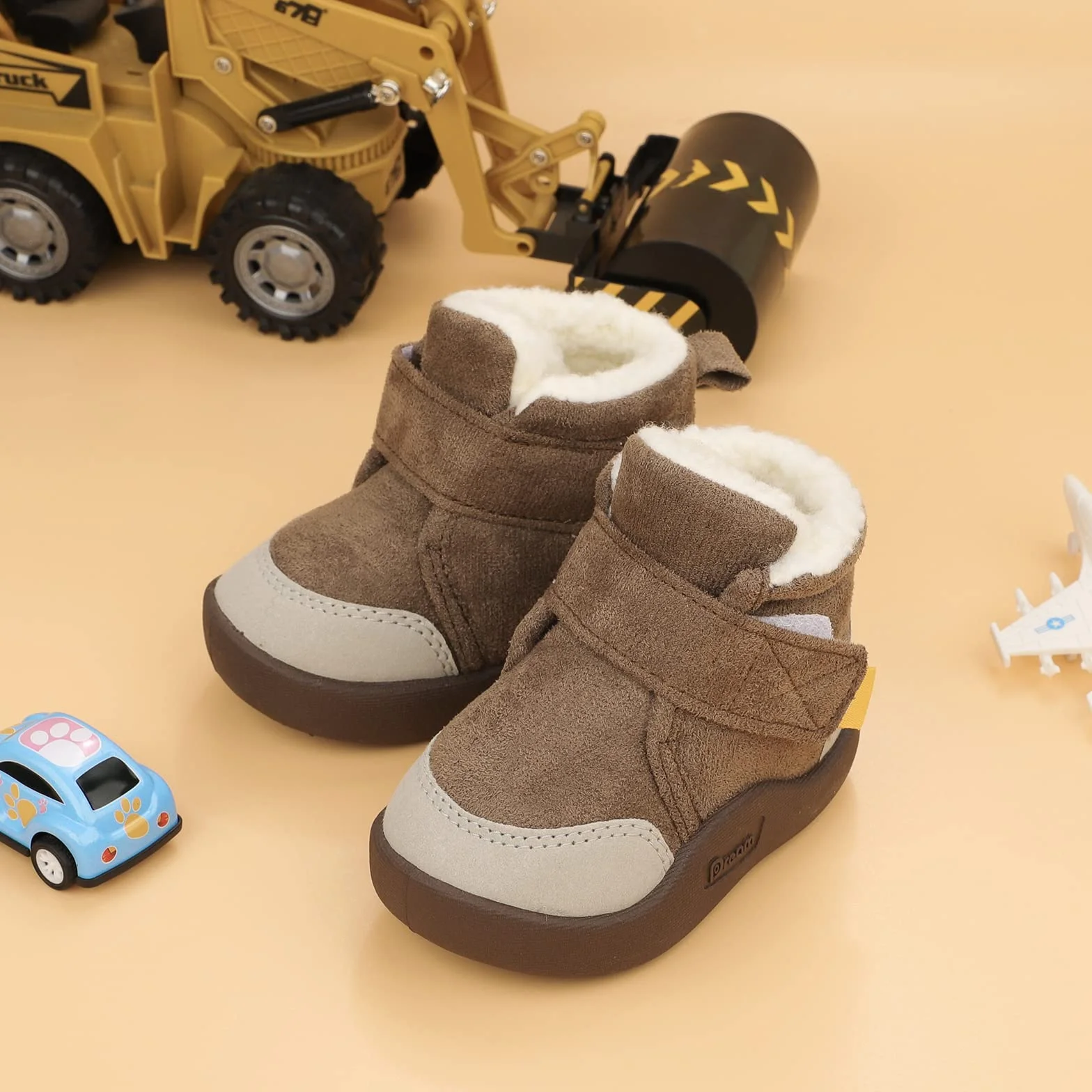 MASOCIO Stivaletti Neonato Neonata Invernali Scarpe Babbucce Bimbo con Suole Gomma Antiscivolo Taglia 18-23 EU