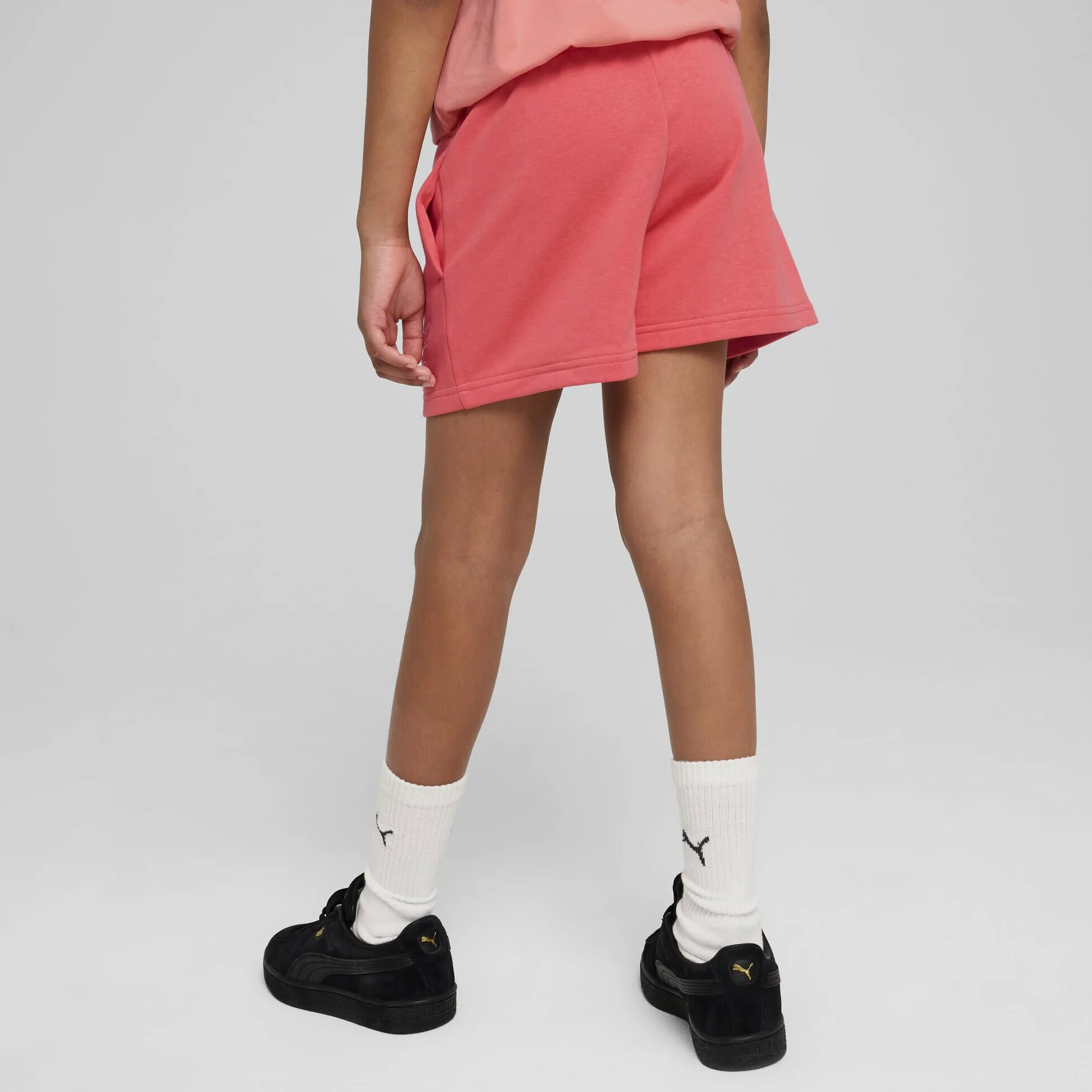 PUMA - Ess Script Shorts G, Pantaloncini Lavorati a Maglia Bambine e Ragazze