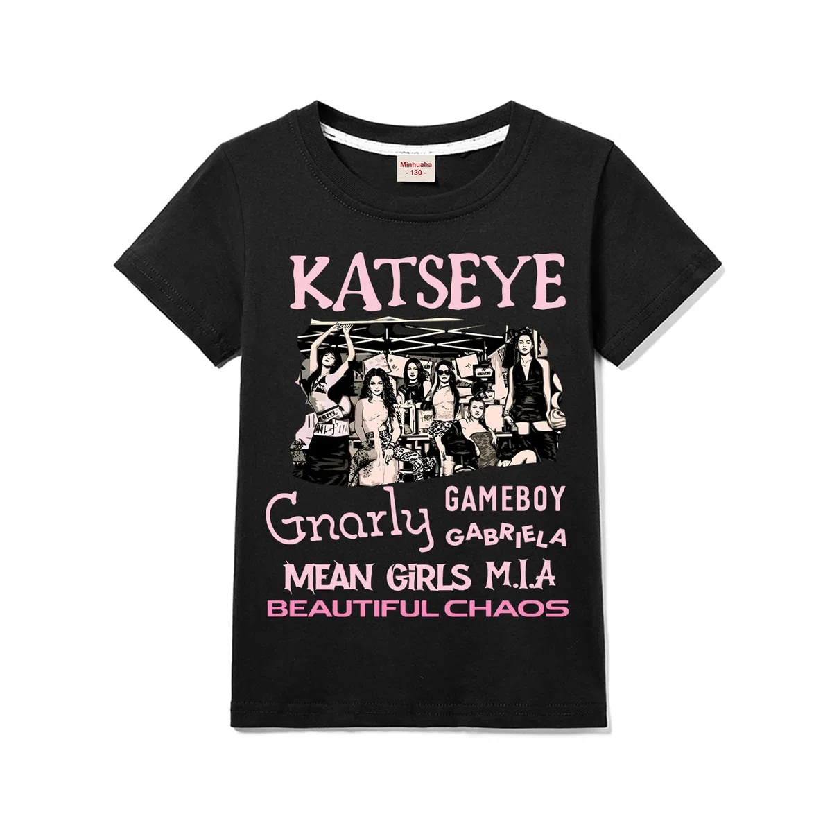 KATSEYE - Maglietta da bambina in 100% cotone, per bambini dai 3 ai 13 anni