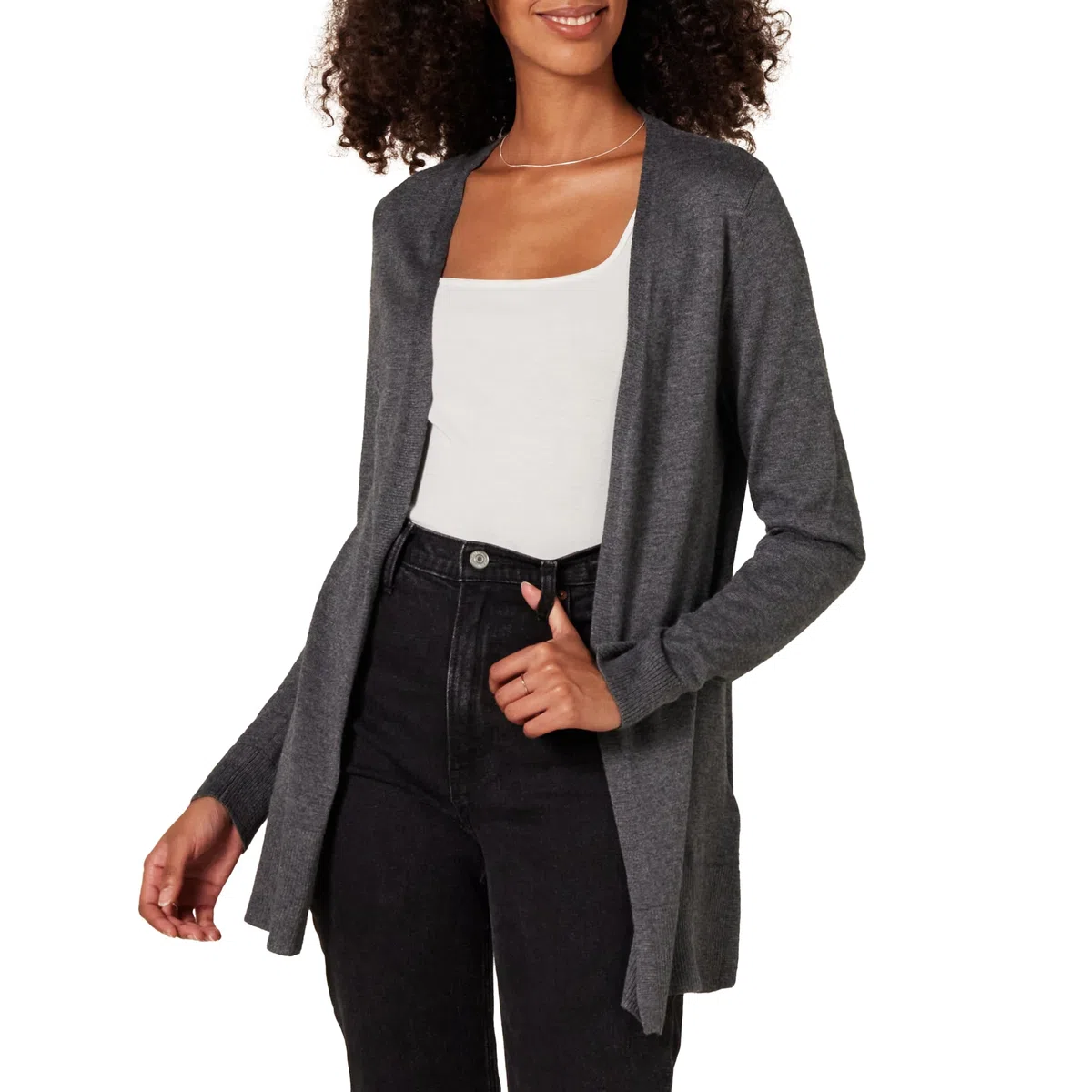 Amazon Essentials Donna Cardigan Leggero Aperto sul Davanti (Disponibile in Taglie Forti)