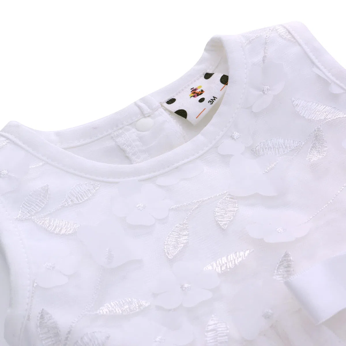 famuka Abiti da Bambina Abito da Battesimo Abito da Sposa Abiti da Battesimo di Compleanno per Matrimoni Principessa (12 Mesi, Bianco)
