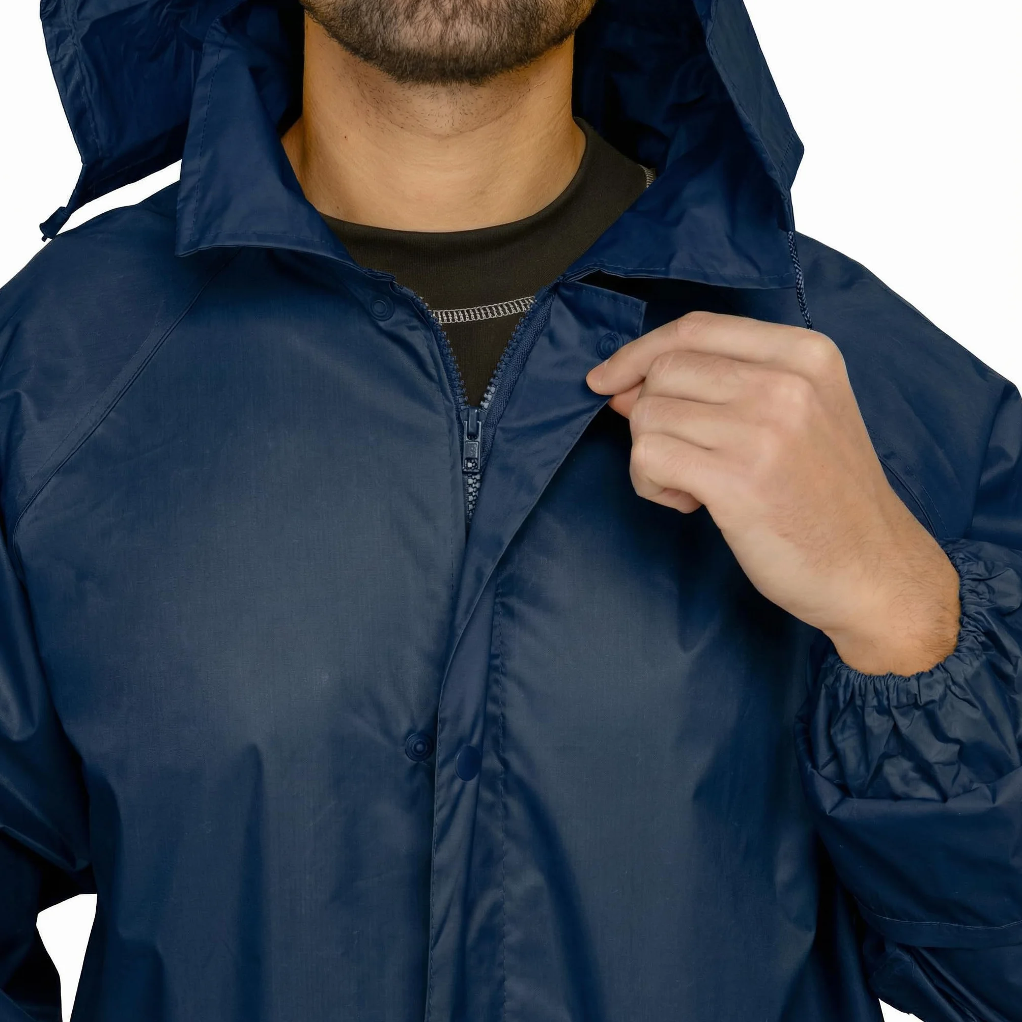 BWOLF POSEIDON Impermeabile Uomo Impermeabile Lungo Poncho Antipioggia Riutilizzabile Impermeabile Outdoor Riutilizzabile Impermeabile con Cappuccio